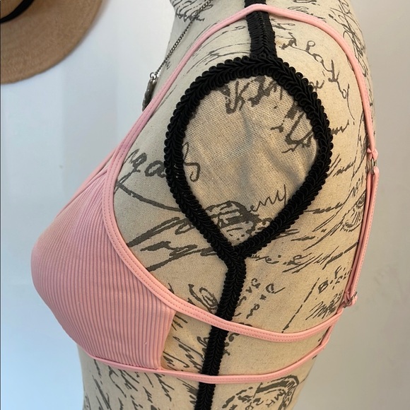 Pursuit | Pink Ribbed Bikini Set Size Large - Picture 9 of 10